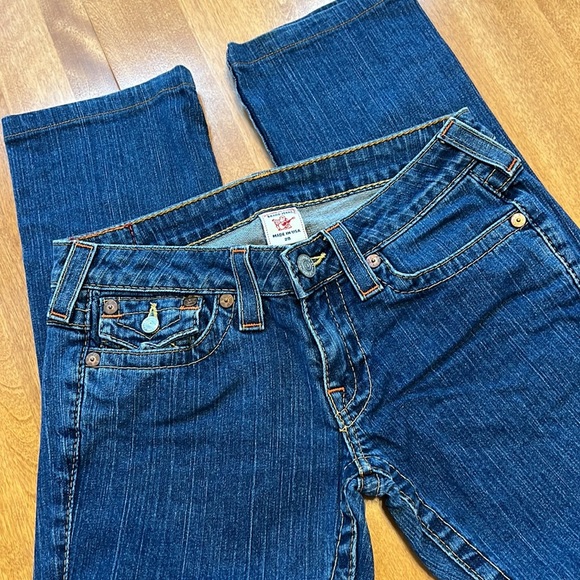 Vintage True Religion Billy  Low Rise Blue Jeans Size 28 x 29.5 - Picture 4 of 6